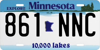MN license plate 861NNC