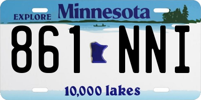 MN license plate 861NNI