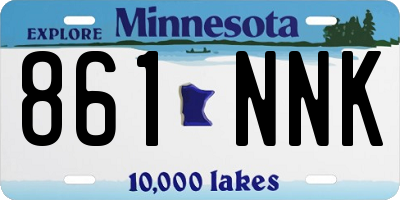 MN license plate 861NNK