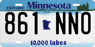 MN license plate 861NNO