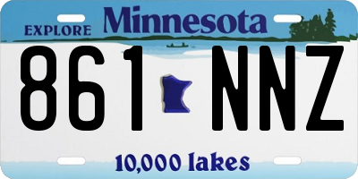 MN license plate 861NNZ