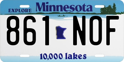 MN license plate 861NOF