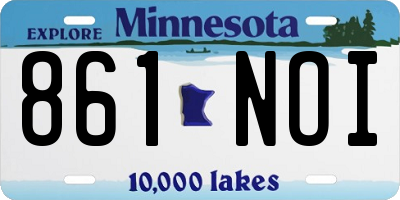 MN license plate 861NOI