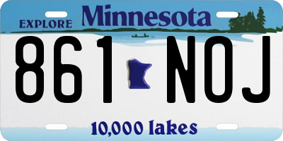 MN license plate 861NOJ