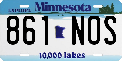 MN license plate 861NOS