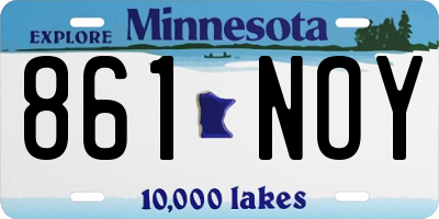 MN license plate 861NOY