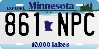 MN license plate 861NPC