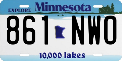 MN license plate 861NWO