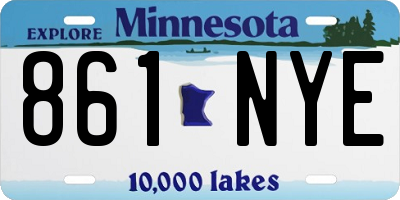 MN license plate 861NYE