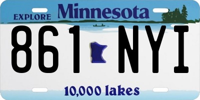 MN license plate 861NYI