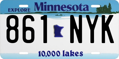 MN license plate 861NYK