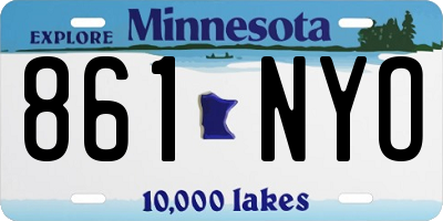 MN license plate 861NYO