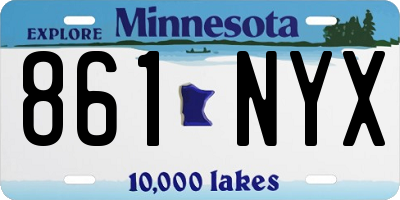 MN license plate 861NYX