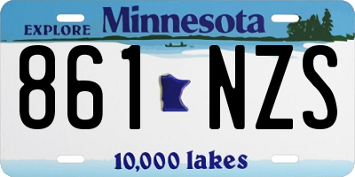 MN license plate 861NZS