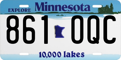 MN license plate 861OQC