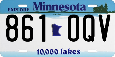 MN license plate 861OQV