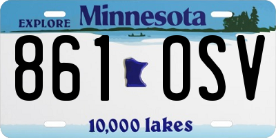 MN license plate 861OSV