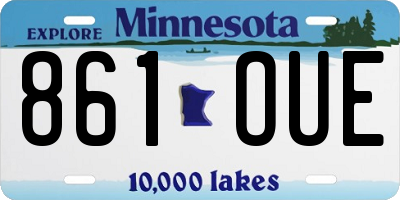 MN license plate 861OUE
