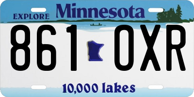 MN license plate 861OXR