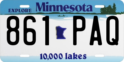MN license plate 861PAQ