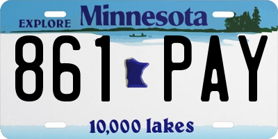MN license plate 861PAY