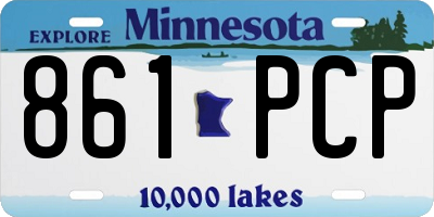 MN license plate 861PCP