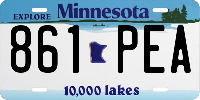 MN license plate 861PEA