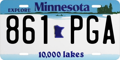 MN license plate 861PGA