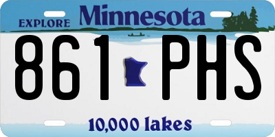 MN license plate 861PHS