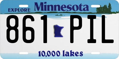 MN license plate 861PIL