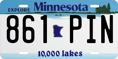 MN license plate 861PIN