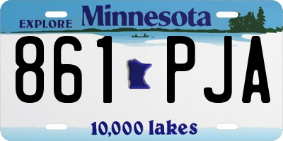 MN license plate 861PJA