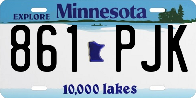 MN license plate 861PJK