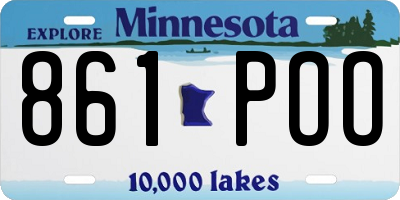 MN license plate 861POO