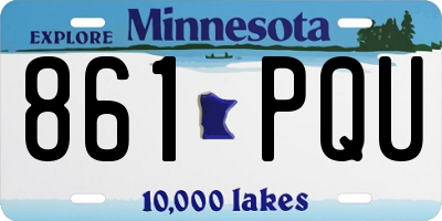 MN license plate 861PQU