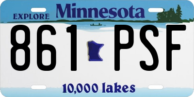 MN license plate 861PSF