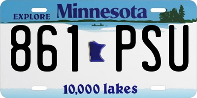 MN license plate 861PSU