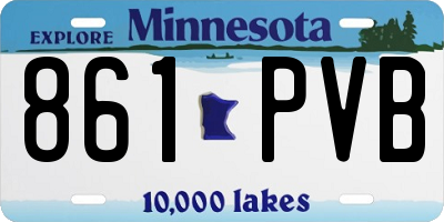 MN license plate 861PVB