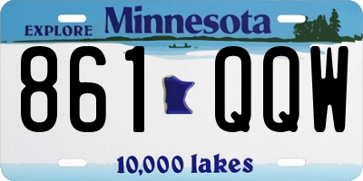 MN license plate 861QQW