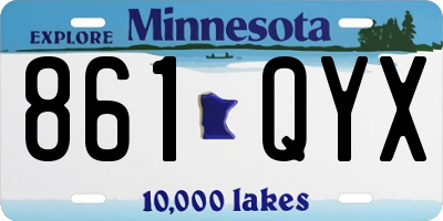 MN license plate 861QYX