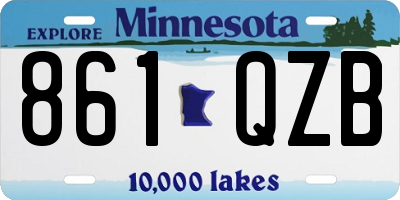 MN license plate 861QZB