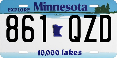 MN license plate 861QZD