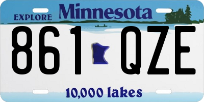 MN license plate 861QZE