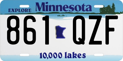 MN license plate 861QZF