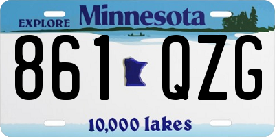 MN license plate 861QZG