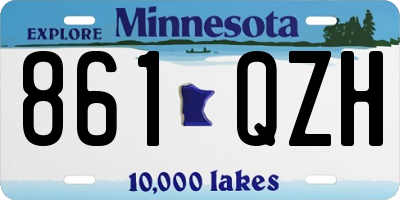 MN license plate 861QZH