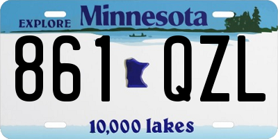 MN license plate 861QZL