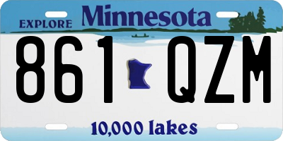 MN license plate 861QZM