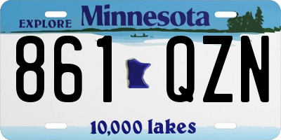 MN license plate 861QZN