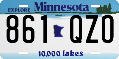 MN license plate 861QZO